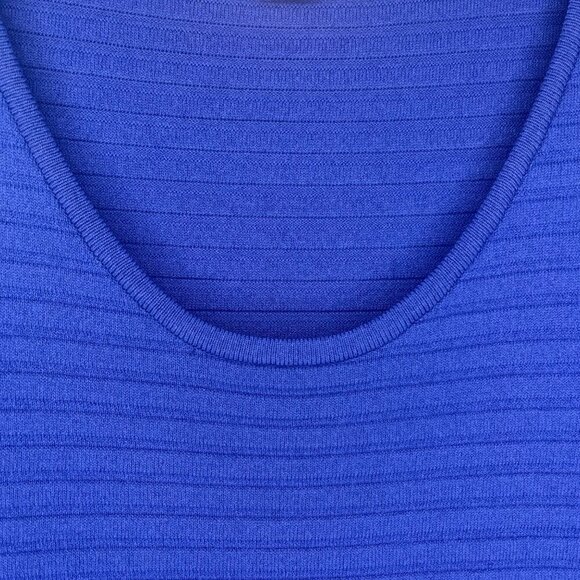 Michael Kors Sleeveless Tank Sweater Dress Pleated Hem Ladies Size SMALL Blue - Picture 4 of 8